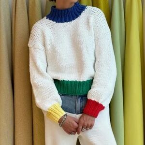 YLLW The Label Zora Colorblock Knit Sweater